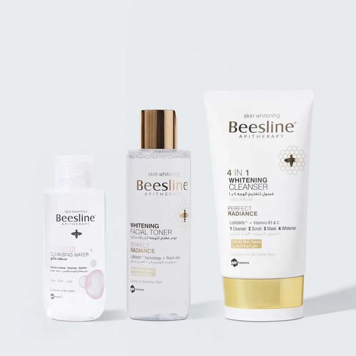 4 in 1 Cleanser + Whitening Toner + FREE Micellar Water - Rose - 100mL