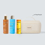 After Sun Milk + Face Mineral Sunscreen SPF30 + Suntan Oil Gold + FREE Pouch