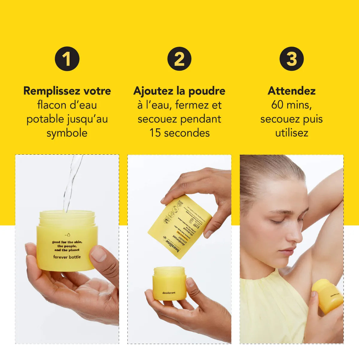 Refillable Powder Deodorant Anti-Odor 48h – Fragrance-Free – Starter Kit