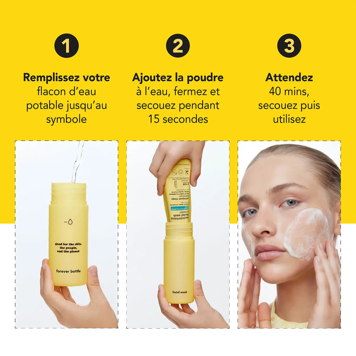 Hydrating Powder Face Cleanser – Honey & Hyaluronic Acid – Starter Kit