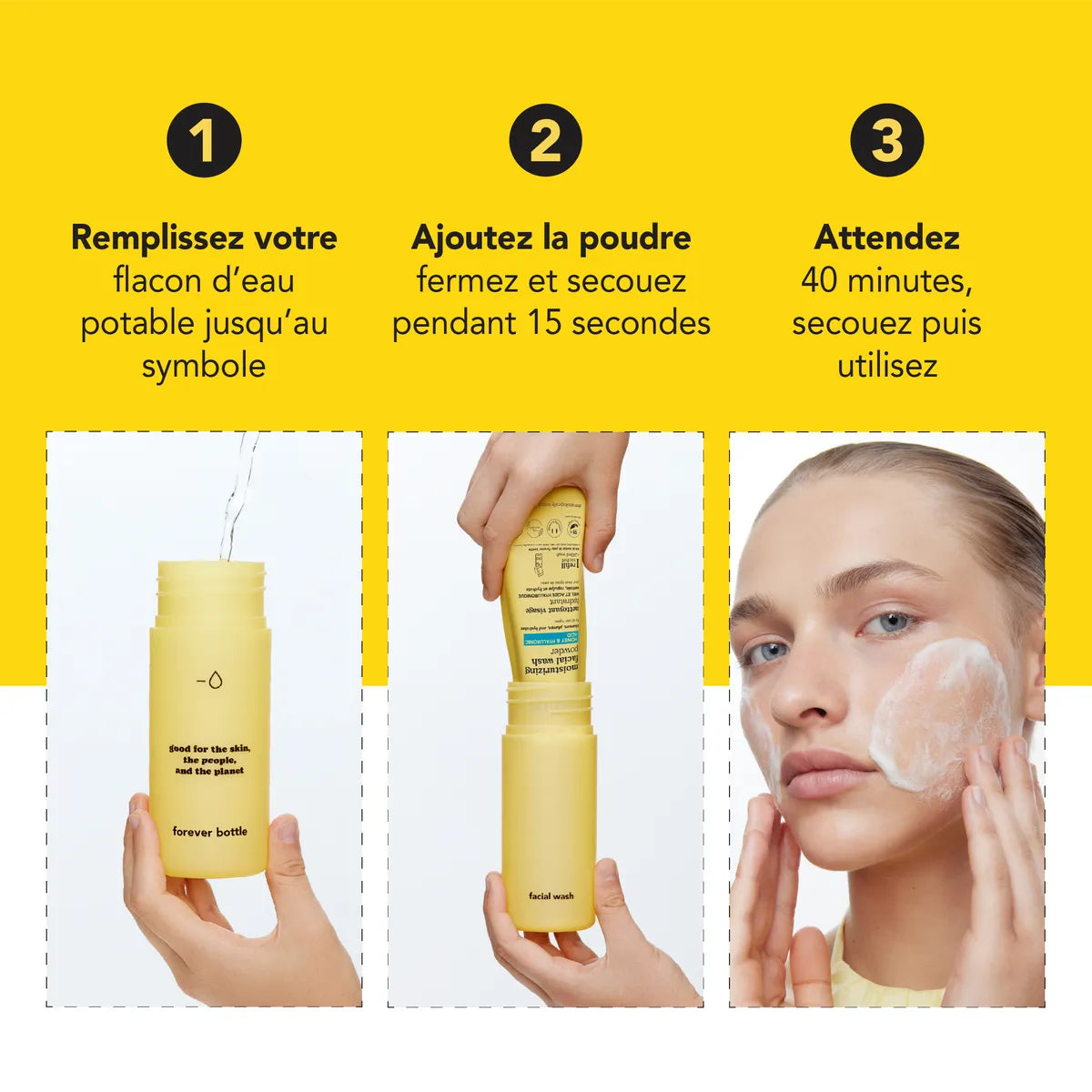 Hydrating Powder Face Cleanser – Honey & Hyaluronic Acid – Starter Kit