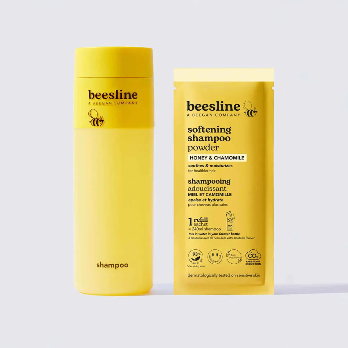 Softening Powder Shampoo – Honey & Chamomile – Starter Kit