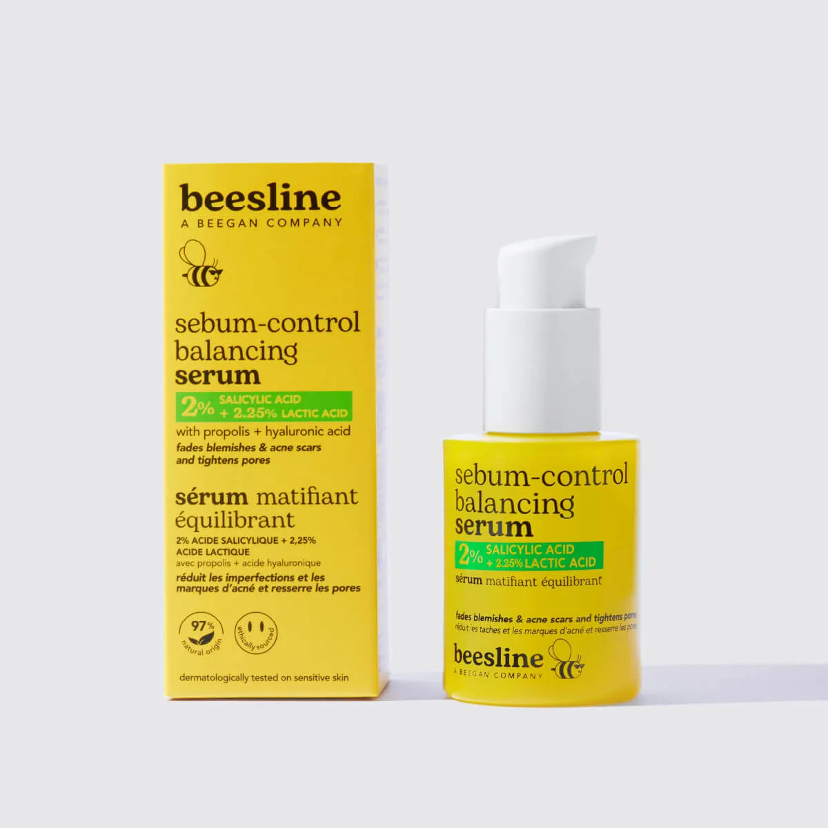 Balancing Mattifying Serum – 2% BHA + 2.25% AHA + Propolis + HA
